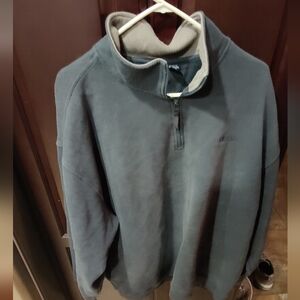 Izod Big Man 1/2 Zip Up Sweatshirt 2XL Charcoal With gray inside collar